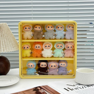 กล่องเก็บของ Labubu รุ่นที่ 4 กล่องเก็บของรูปตุ๊กตา PVC พวงกุญแจแบบไม่ต้องมองภาพ กล่องเก็บของแบบพกพาสำหรับโชว์ของเล่น