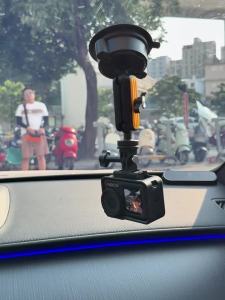 Double-Layer Suction Cup Car Mount Ball Head Magic Arm Windshield Window Dashboard Boats Vehicle for DJI GoPro Insta360 Camera
