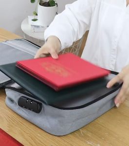 Tas Dokumen Travel Bag document Storage Box dengan Password Document Traveling Bag Koper Dokumen
