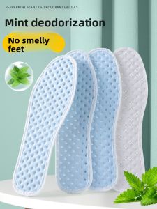 FASHEHAN | Mint Deodorizing Shoe Inserts Mens Disposable Breathable Sweat Absorbing Anti-Odor Soft Bottom Comfortable For Summer Use