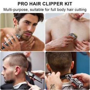 Hatteker Professional USB Rechargeable Hair Clipper Cordless Electric Beard Trimmer Wet & Dry Barber Machine for Men
