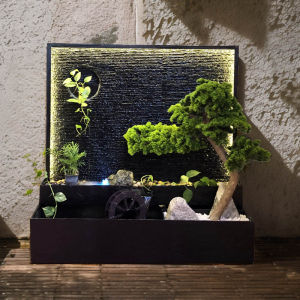 Modern Minimalist Stone Water Wall Screen Villa Fountain Fake Mountain Pond Home Decorations Courtyard Landscape Ornaments