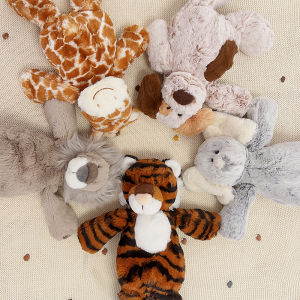 35cm Forest Animals Stuffed Cartoon Tiger Lion Giraffe Elephant Plush Toys Funny Cushion Soft Pillow Home Bedroom Decor Gift for Kids Friends