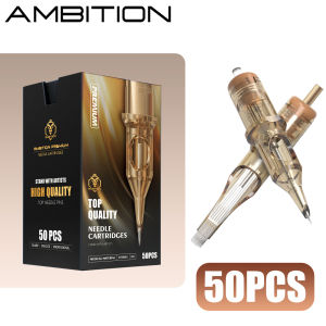 Ambition Premium 50pcs/Box Tattoo Needles Mixed Microblading Nano SMP & Semi-Permanent Tattoo Ink Cartridge Supply RL/RS/RM/M1
