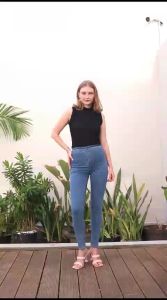 Celana Jeans Haigwaist Wanita Pinggang Tinggi / Celana Jeans Super Skinny / Celana Pensil Cewek Bahan Melar