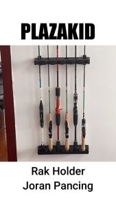Rak Holder Joran Pancing Rod 6 Slot Wall Mount Fishing Rod 6 Slot