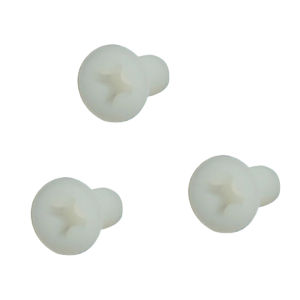 OPPU | White Nylon Flat Head Cross Slot Screw