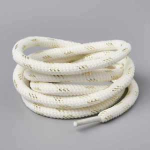 Shiny Fluorescent White Thread Laces 8mm Thread for Martin Boots Casual Shoes Silver Thread Milk White Grey Color Shoe Ties