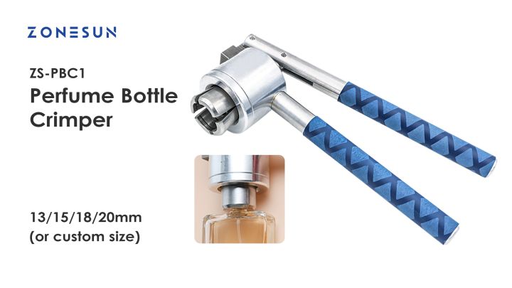 ZONESUN Manual Bottle Crimper 15mm Spray Bottle Sealing Machine Cap ...