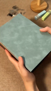 A5 80Sheets PU Leather Notebook Light Color Notepad Thick Waterproof Cover Student Office Supplies