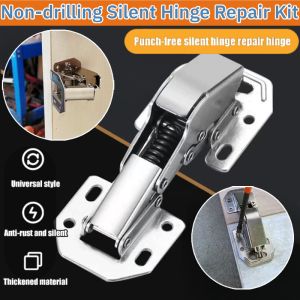 Non-drilling Silent Hinge Repair Kit 3D Adjustable Soft Close Hinge European Style Hidden Concealed Furniture Hinge