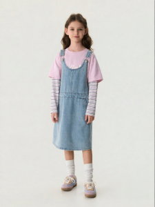 Marc&Janie | Retro Denim A-line Suspender Dress for Girls