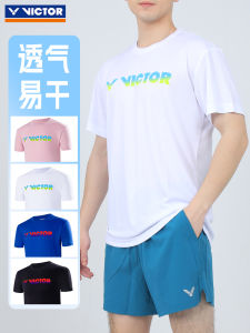 Victor Mens And Womens Badminton Sports T-shirts Short Sleeve Training And Competition Uniforms Quick Dry Sweat Absorption