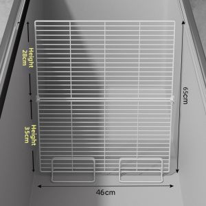 Metal Ice Chest Organizer Rack Single Side Partition Shelf Grid Storage Rack for Home Use Refrigerator Storage Shelf