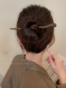 Elegant Simple Vintage Sandalwood Hairpin Womens Stylish Hair Accessory New 2025 Chinese Style Qipao Hairpin  out