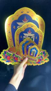 COMBO 5 Miếng Dán Thời Luân Kim Cang Kalachakra Kiểu 2 Mật Tông Tâm Ý