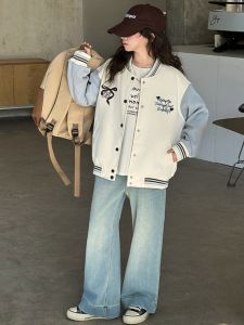 2026 New Spring Autumn Girls Korean Style Fashion Casual Baseball Jacket