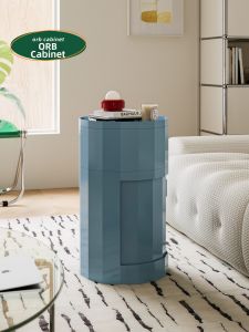 NANGUAHEZI | Creative Portable Bedside Table Round Storage Cabinet