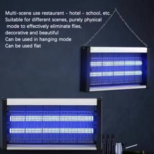 Wall-Mounted UV Mosquito Killer Lamp Rechargeable Electric Shock Insect Killer for Indoor & Outdoor Noiseless Pest Control