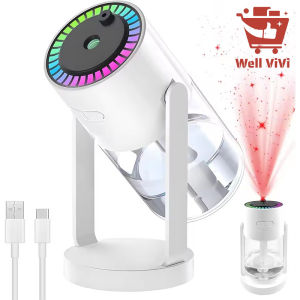 Creative Starry Sky Projection Humidifier Mini Rotating Car Air Humidifier with LED Light USB Electric Aroma Diffuser for Bedroo