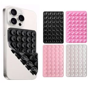 2PCS Double Sided Suction Cup Phone Holder Silicone Phone Stand Sticky Hands-Free Strong Grip Holder for iPhone Android Selfies