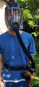 Mặt Nạ Phòng Độc Có Máy Bơm Khí Tươi Dễ Thở Lọc Hết Mùi Không Mờ Kính Có Bảo Hành Dụng Cụ Phun Thuốc Trừ Sâu