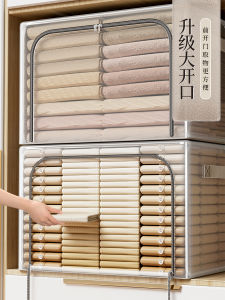 Large Capacity Foldable Transparent Clothing Storage Box Home Wardrobe Organizer Box for Clothes Toys Books Versatile Stackable