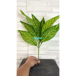 Daun Hias Tanaman Artificial Aglonema Zebra X9 Semilatex Hiasan Meja Pajangan Rumah
