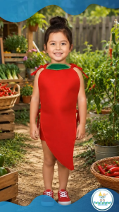 "Nutrition Month Sili/ Chili V2 Vegetables and Fruits Cosplay Costume For Kids