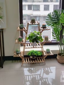 Johor Seller |Balcony Flower Rack Storage Rack Indoor Succulent Climbing Vine Flower Pot Rack Living Room Multi-layer Floor Standing Shelf