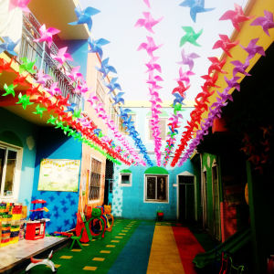 Sports Meeting Decoration Scene Layout Kindergarten Pinwheel Outdoor Atmosphere Hanging Ornament Primary School Campus Playground Hanging Ornament