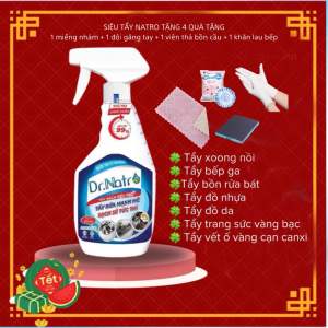 [ TẶNG 4 QUÀ ] Siêu tẩy đa năng Dr Natro - sạch mọi vết bẩn công nghệ ION TỪ TRƯỜNG LỌ 500ml