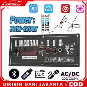 Bluetooth 5.0 MP3 Amplifier Papan Dukungan Daya MP3 USB AV TF FM Remote Control Mobil Musik Lossless Berat Suara Bass Radio Modul