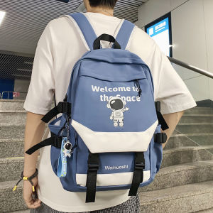 OUDENGPAI | Astronaut Backpack Large Capacity Double Shoulder Bag For Boys Middle School Students Space Man Bookbag Trendy Commuter Style