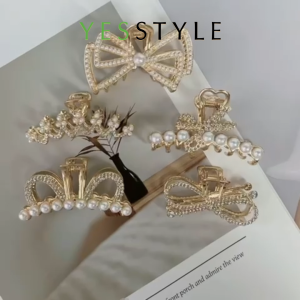 Yesstyle Jepit Rambut Pita Mutiara Aksesoris Jepitan Jedai Rambut Bahan Metal