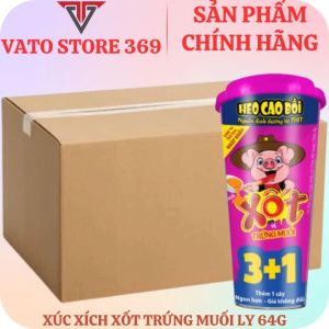 Xúc xích HEO CAO BỒI xốt vị trứng muối ly 64g