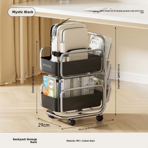 NIGESI | Portable Home Bookshelf Organizer Rolling Shelf for Students