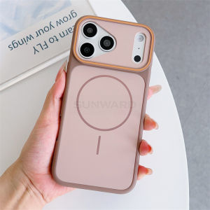 Luxury Two Color Magnetic Matte Shockproof Case for iPhone 17 16 15 14 13 12 Pro Max Air Plus For Magsafe Wireless Charge Cover
