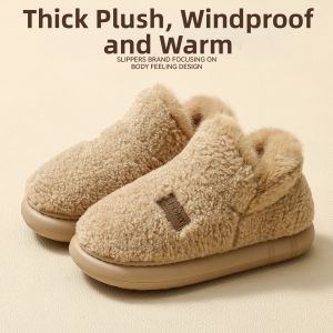 Molly | Winter Closed Back Anti-slip Thick Sole Plush Cotton Slippers for Indoor Outdoor Use