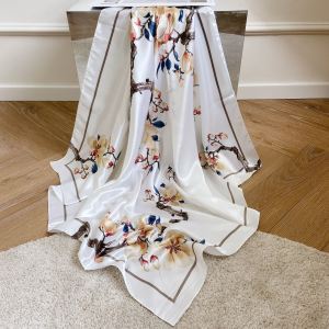 Hangzhou Silk Ladieswear Silk Scarf Summer Womens 90 Large Kerchief Thin Decorative All-Match Small Scarf Shawl Scarf Scarf
