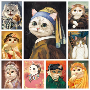 1000Pieces Jigsaw Puzzle Abstract Character Art Cat Animal Portrait For Adults Home Decoration Family Fun Brain Teaser Gift