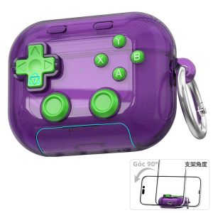 Ốp Tai Nghe Chơi Game Giá Đỡ Sáng Tạo Bảo Vệ AirPods Pro 3/2 Thế Hệ 2 Pro3 Pro2 4 Kèm Móc Chất Liệu TPU