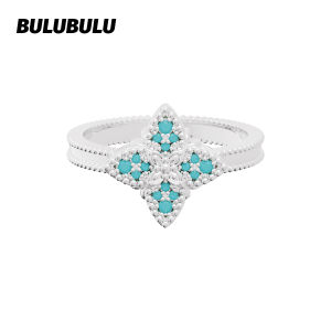BULUBULU | Four Leaf Clover Turquoise Ring