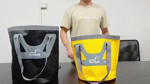 QAJTAO PVC Chống Thấm Nước Túi Xô Có Thể Gập Lại Cắm Trại Ngoài Trời Túi Câu Cá Rửa Xe Xô Bán Chạy Dụng Cụ Câu Cá