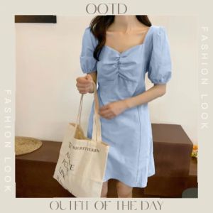 LHSunshine เข้าใหม่🌈 ชุดเดรสแฟชั่น ที่น่าสนใจ คุณหนู สะอาดเสื้อคุณหนู สุขภาพฟิลคูณหนูสุดท้าย เนื้อผ้ายกต่อการฉีดจมูก ชุดเดรสคุณหนู สีพื้นโทนเป็นเพียงแค่ไหนๆ สั่งเลย LHSunshine คุณหนู🌟