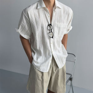 DAVID&ME | Mesh Lightweight and Breathable Mens Short Sleeve Shirt