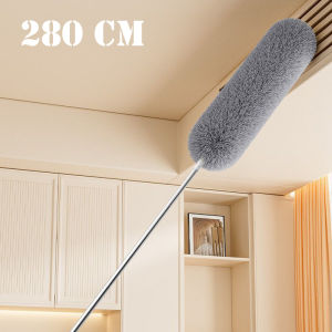 ไม้ปัดฝุ่นยาวเป็นพิเศษพร้อมแปรงไมโครไฟเบอร์แบบนำกลับมาใช้ใหม่ก้านบอร์ดลอยขยายได้สำหรับห้องนอนห้องนั่งเล่นแปรงทำความสะอาดสำหรับทำความสะอาด