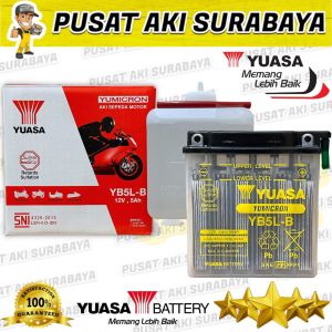 ORIGINAL YUASA YB5LB SEPEDA MOTOR SHOGUN 110 MIO KARBU MIO SPORTY MIO SMILE GM5Z GT6A YT7C MTX5AL YB5L-B
