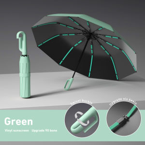 Strong Windproof Automatic Umbrella 72 Bones Sunshade Uv Protection Folding Mens Umbrella Buckle Rain Large Parasol for Women
