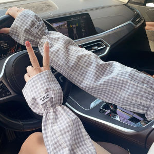 Lightweight Cotton Linen Sun Protection Sleeve Covers for Women Loose Fit Bicycle Riding UV Protection Arm Protector